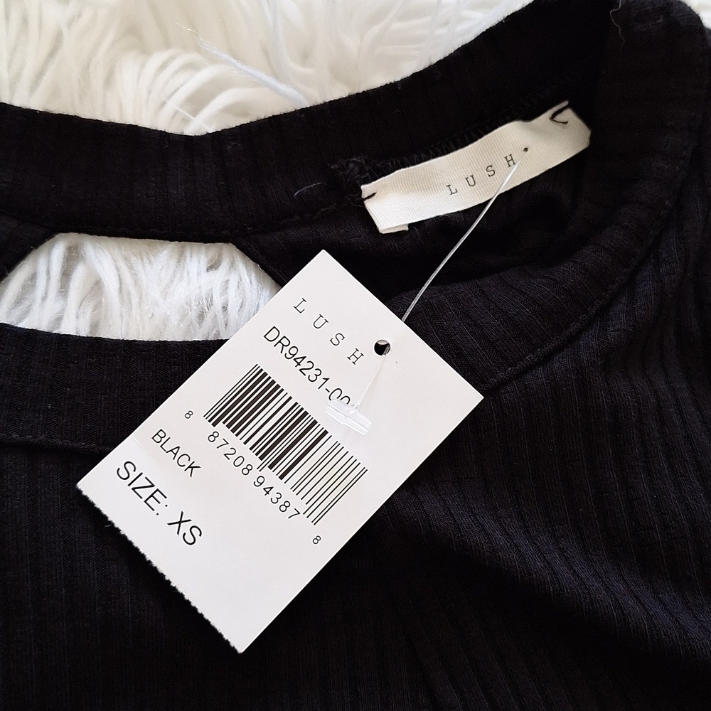 NWT Lush Leah Black Shift Dress - Size XS - Picture 9 of 12